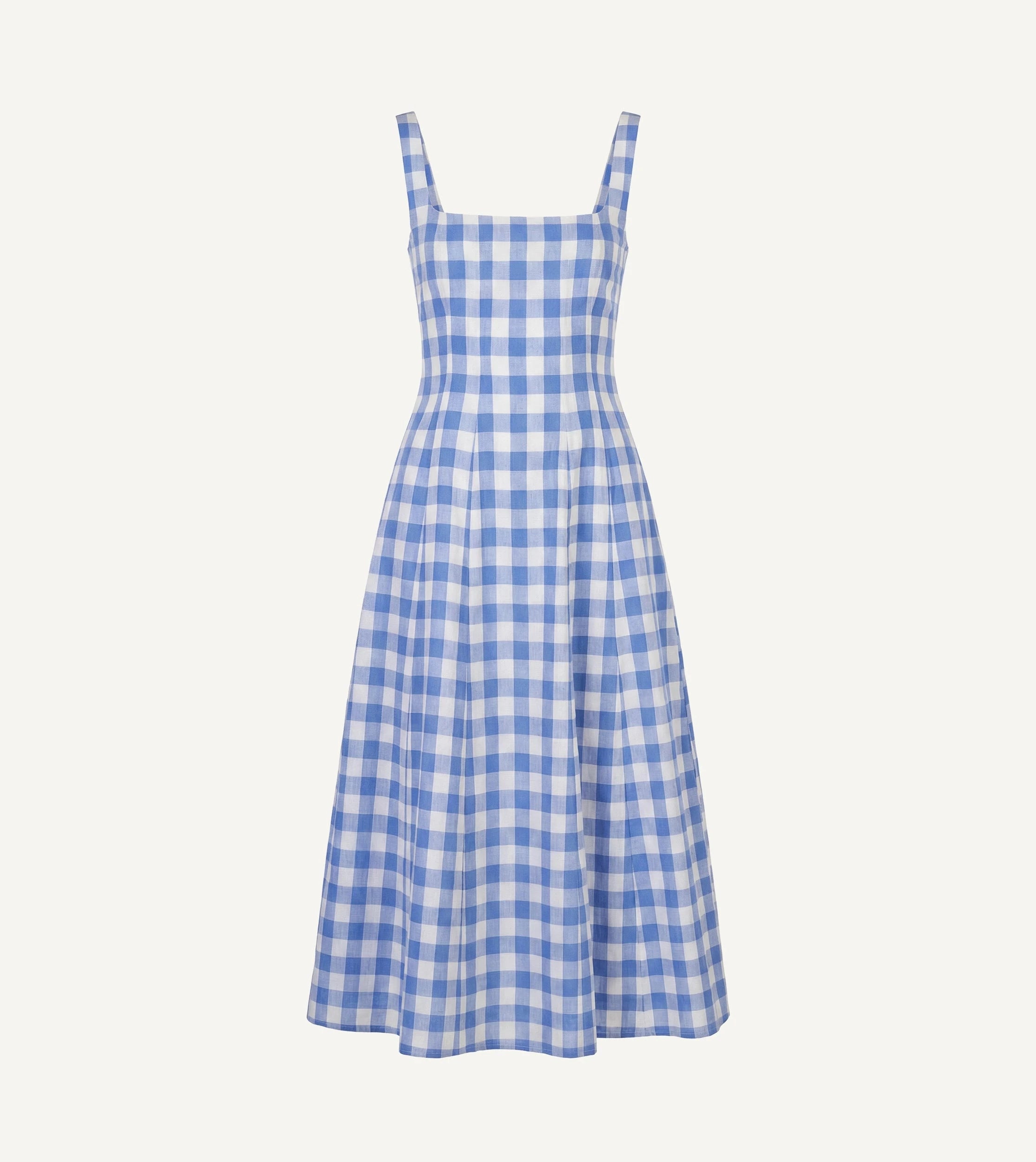 Ardena Ankle Dress | Blue Bonnet Gingham XL Ardena Ankle Dress | Blue Bonnet Gingham XL