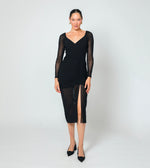 Chantal Mesh Midi Dress | Black Dresses Cleobella