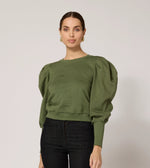 Indi Sweatshirt | Army Green Tops Cleobella
