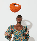Jem Suede Small Hobo Handbag | Dark Orange Totes Cleobella
