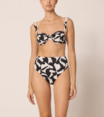 Kimber Bottom | Osaria Black/White Swim-Bottom Cleobella