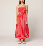 Lacey Ankle Dress | Poppy Red/Ivory Dresses Cleobella