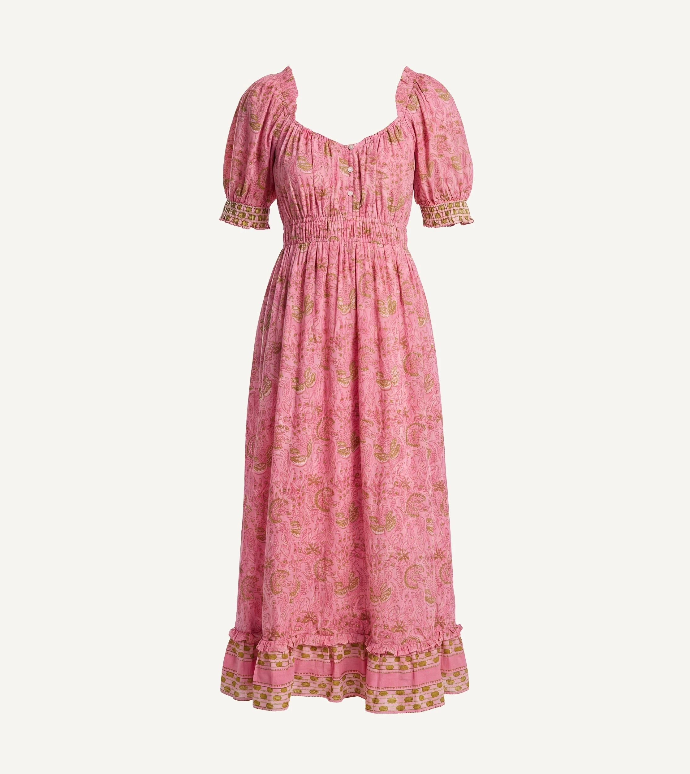 プリンセスローズマントルピース Marcella Ankle Dress | Wildflower Prism Pink – Cleobella