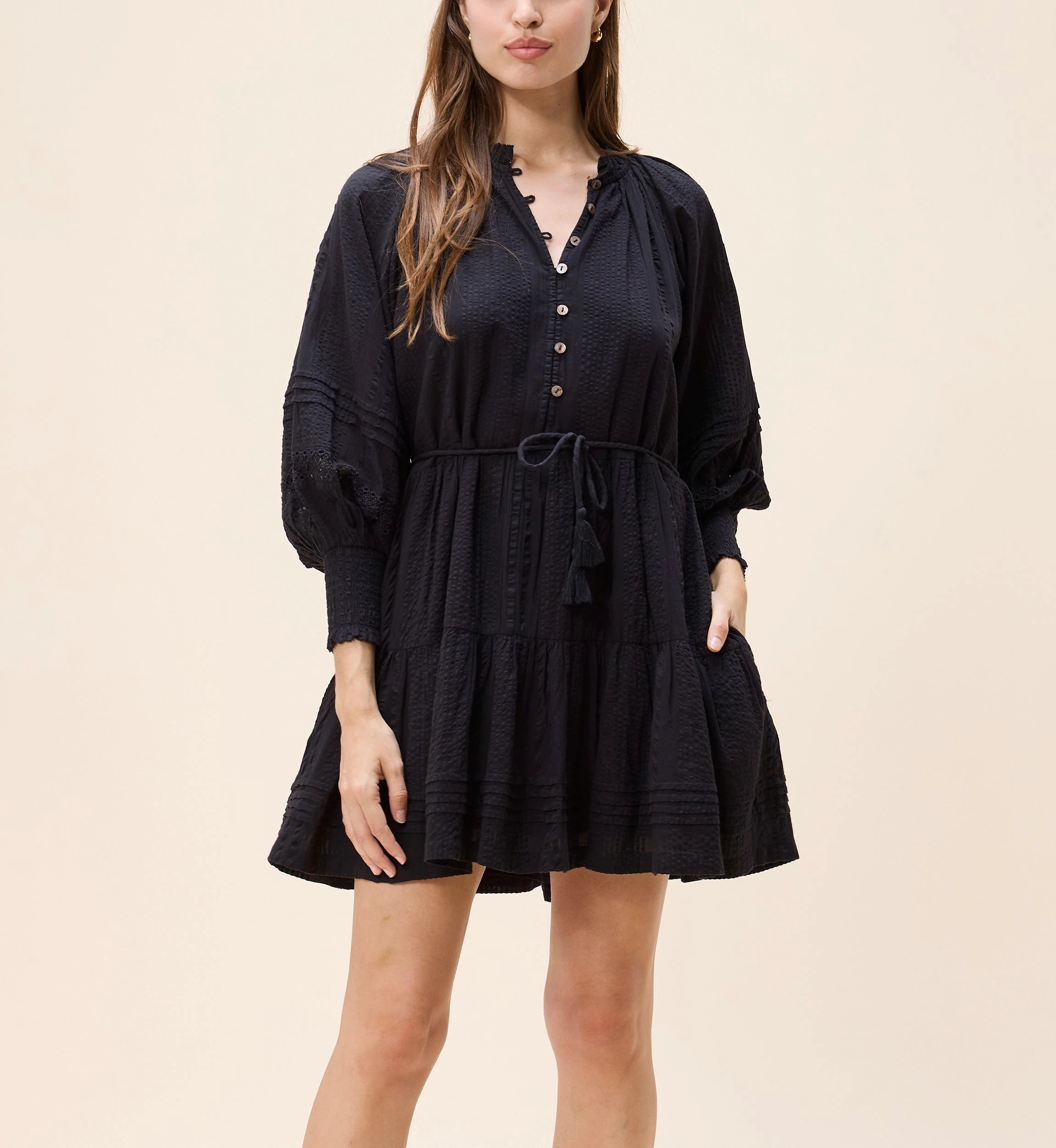 Meadow Mini Dress, Black S Meadow Mini Dress, Black S