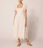 Yesenia Midi Dress | Ivory Eyelet Dresses Cleobella