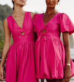Charaya Ankle Dress | Magenta Dresses Cleobella