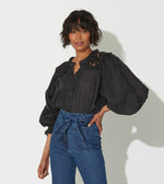 Claudia Blouse | Black Tops Cleobella | Sustainable fashion | Sustainable Blouses | Ethical Clothing |