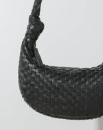 Dalary Woven Hobo Bag | Black Leather Totes Cleobella