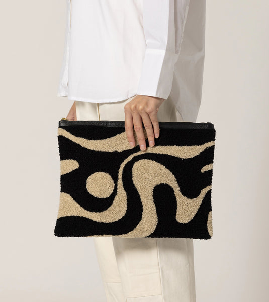 Shop the Abstract Yin-Yang Clutch | Cleobella