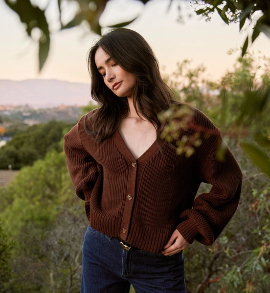 Addison Cardigan | Cocoa – Cleobella Addison Cardigan | Cocoa – Cleobella