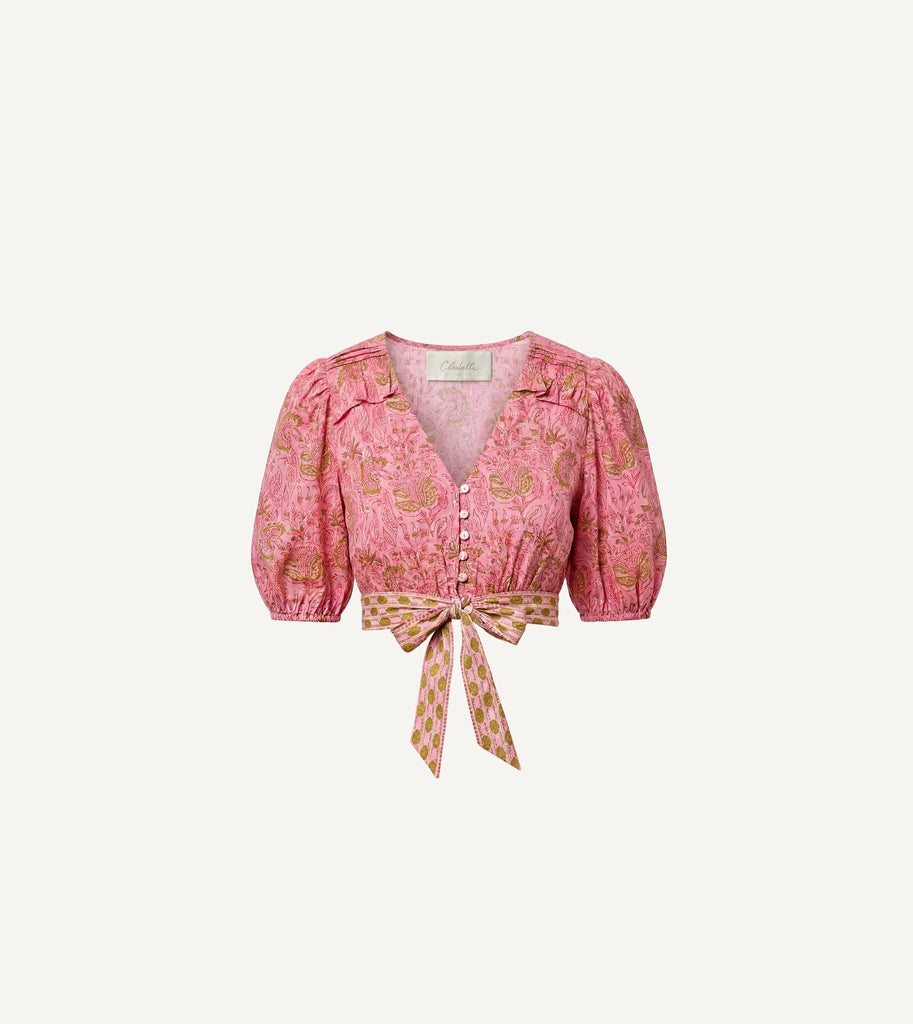 Amina Top | Wildflower Prism Pink – Cleobella