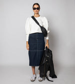 Backus Midi Skirt | Dark Denim Bottoms Cleobella 