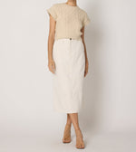 Backus Midi Skirt | Dark Ivory Bottoms Cleobella 