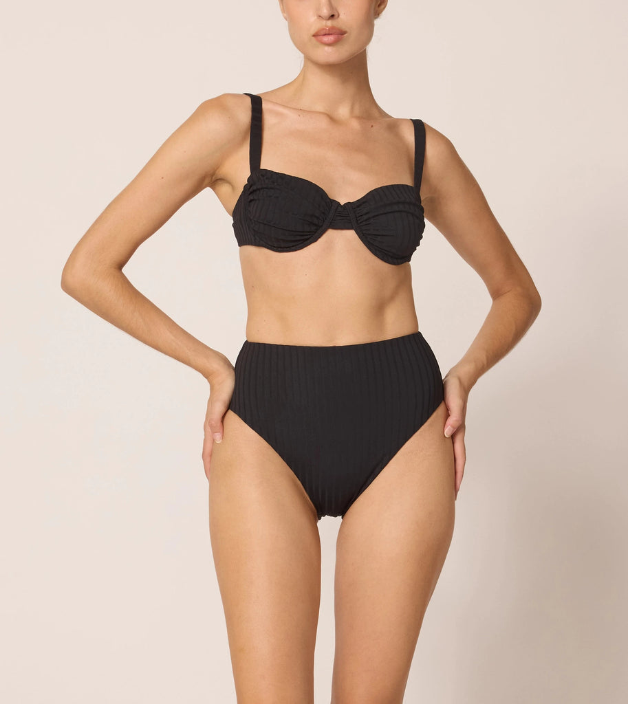 Beckett Top | Black Rib