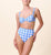 Beckett Top | Blue Bonnet Gingham Swim-Top Cleobella 