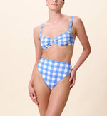 Beckett Top | Blue Bonnet Gingham Swim-Top Cleobella 
