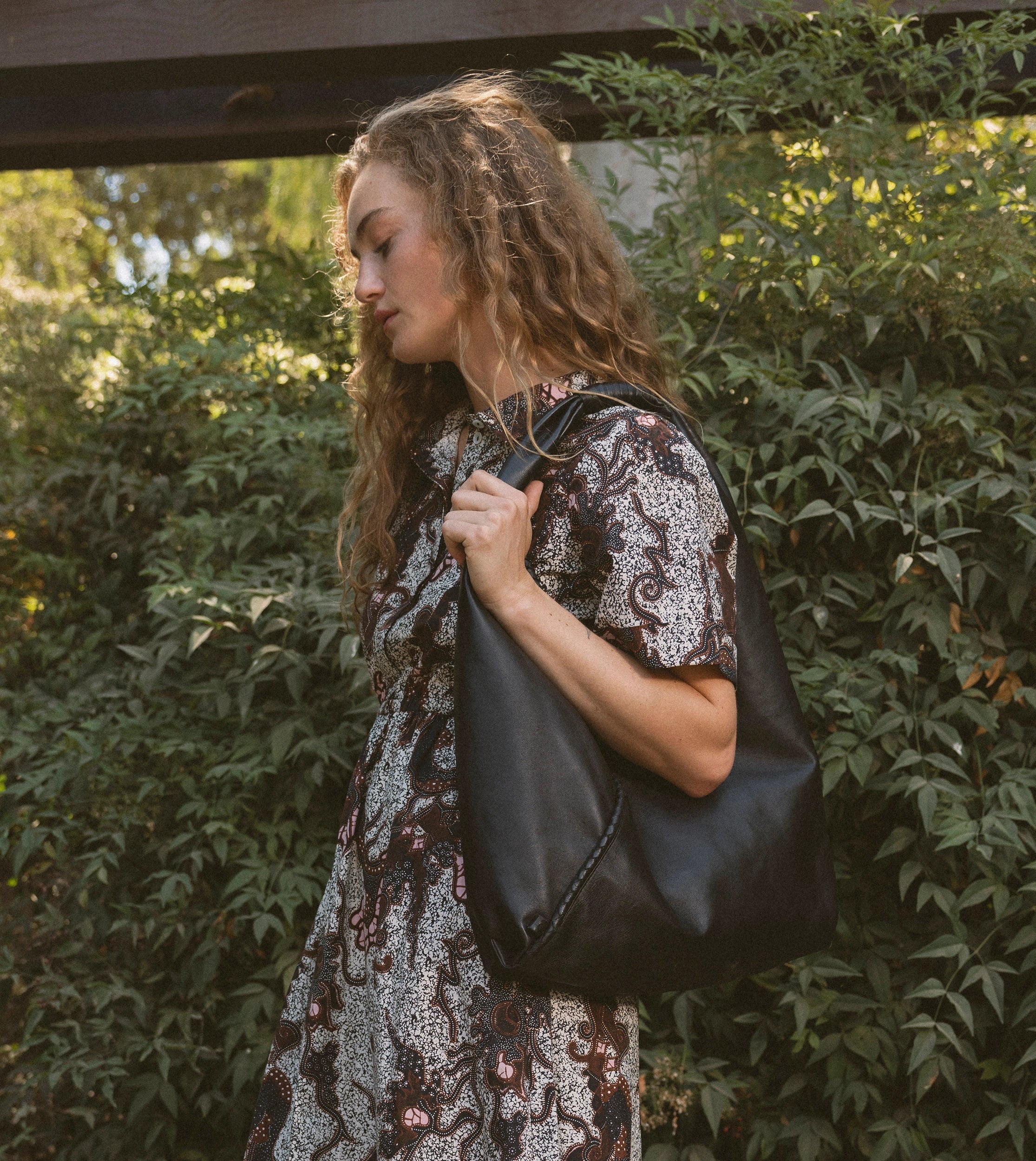 cleobella black leather backpack Cleobella Bryant Large Hobo Bag