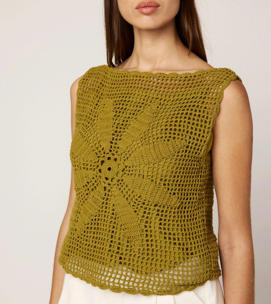 Caylee Crochet Top | Moss Tops Cleobella 