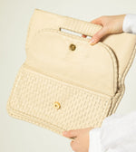 Clarisse Woven Clutch | Ivory Weekenders Cleobella 