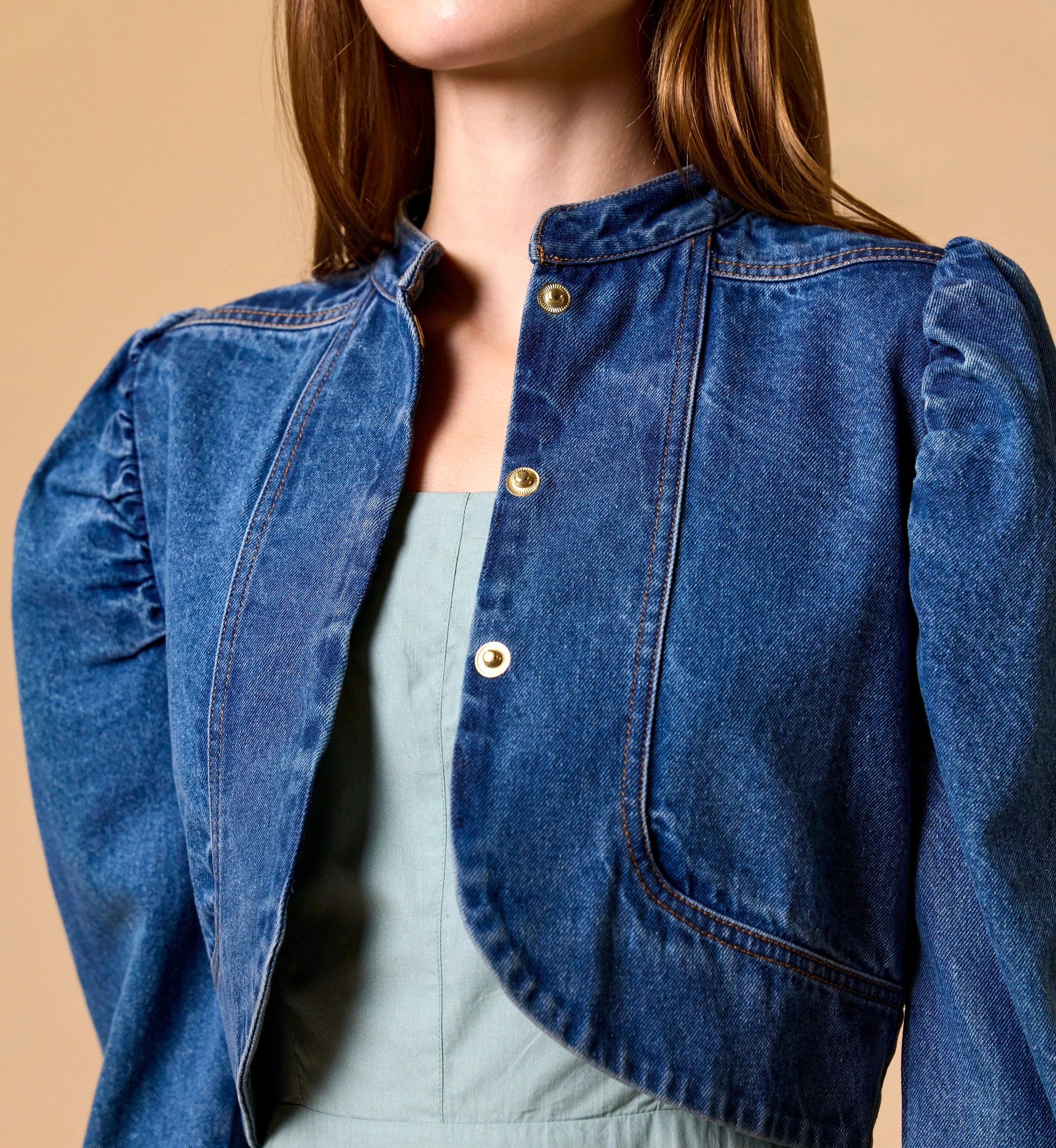 Damien Denim Jacket | Medium Denim – Cleobella Damien Denim Jacket | Medium Denim – Cleobella