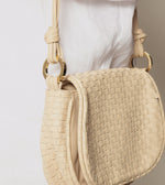 Delphine Woven Saddle Bag | Ivory Totes Cleobella 