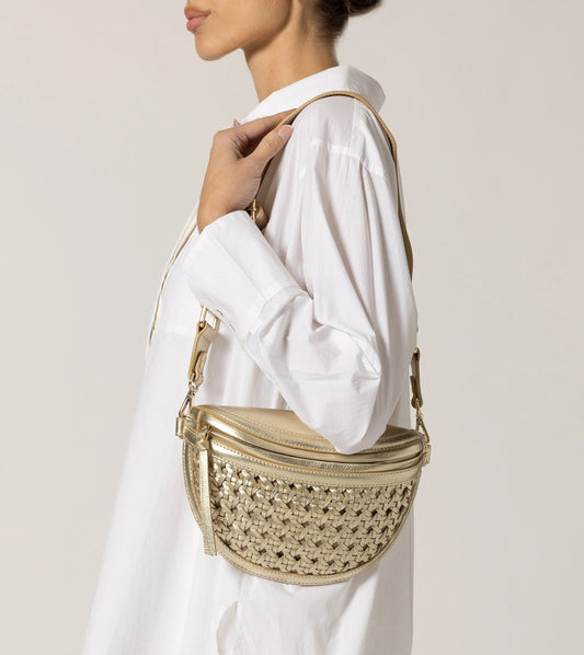 Doris Weave Crossbody | Gold Totes Cleobella 