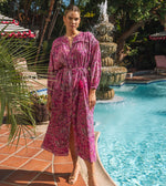 Ellen Ankle Dress | Caymen Paisley Pink Dresses Cleobella 