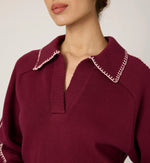 Elly Sweater | Zinfandel / Ivory Tops Cleobella 