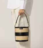 Emery Rattan Bucket Bag | Natural & Black Totes Cleobella 