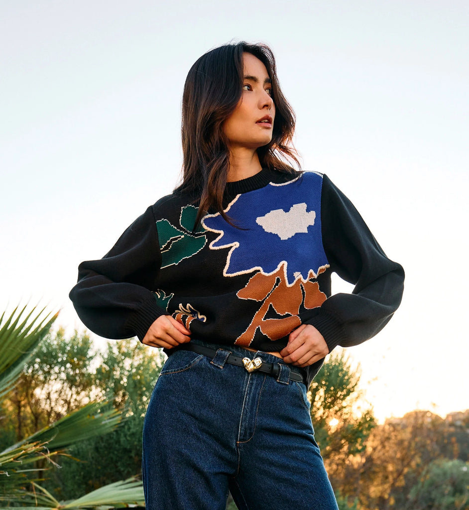 Emory Sweater | Mariposa/Black Jackets Cleobella 