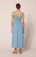 Esther Ankle Dress | Dusty Blue Dresses Cleobella 