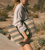 Eugenie Woven Tote Bag | Black Multi Totes Cleobella 