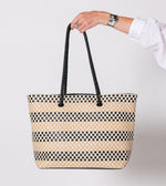 Eugenie Woven Tote Bag | Black Multi Totes Cleobella 