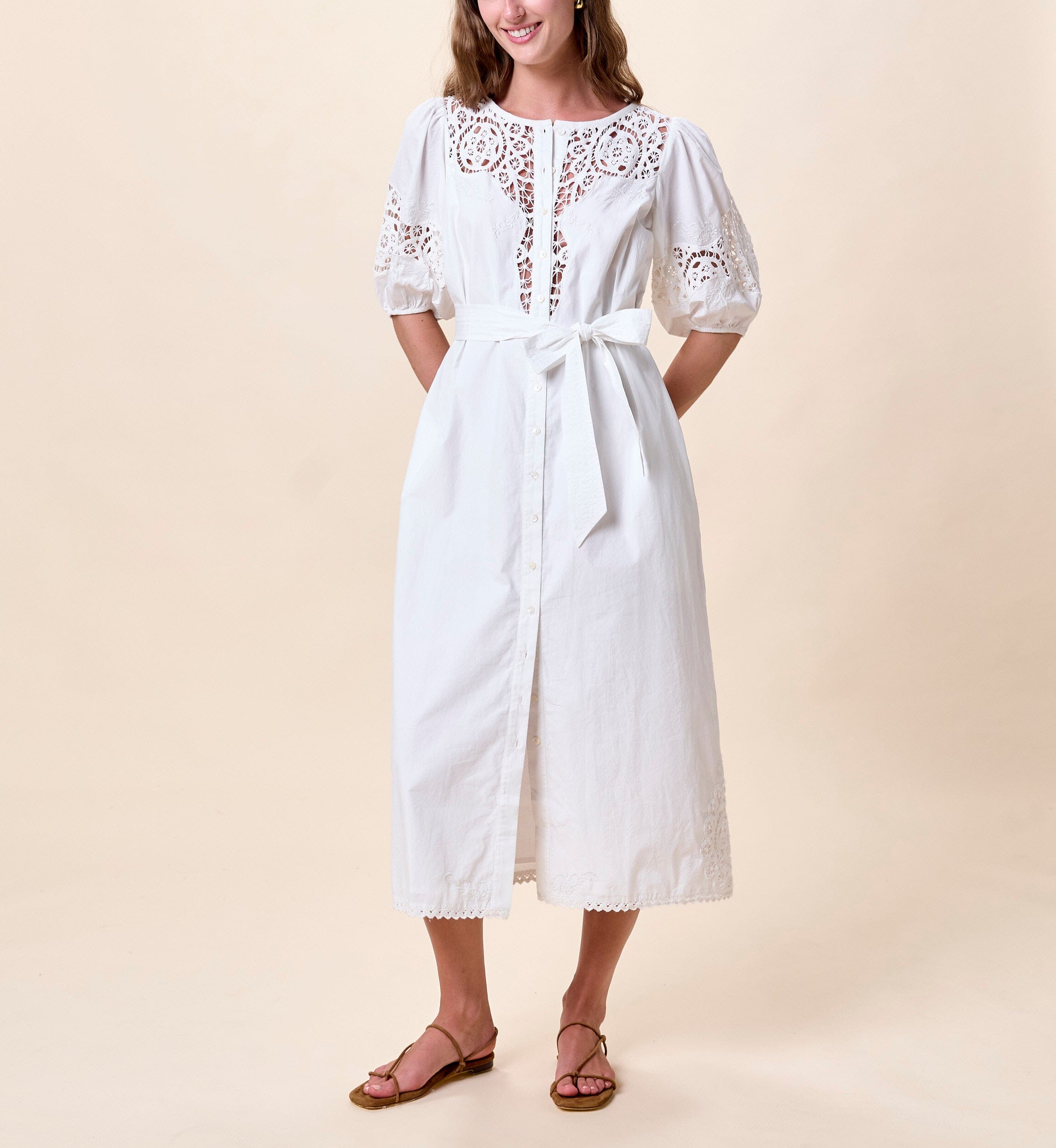 Franny Midi Dress | Ivory M Franny Midi Dress | Ivory M