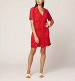 Ileanna Crochet Mini Dress | Poppy Red Dresses Cleobella 