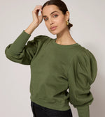 Indi Sweatshirt | Army Green Tops Cleobella 