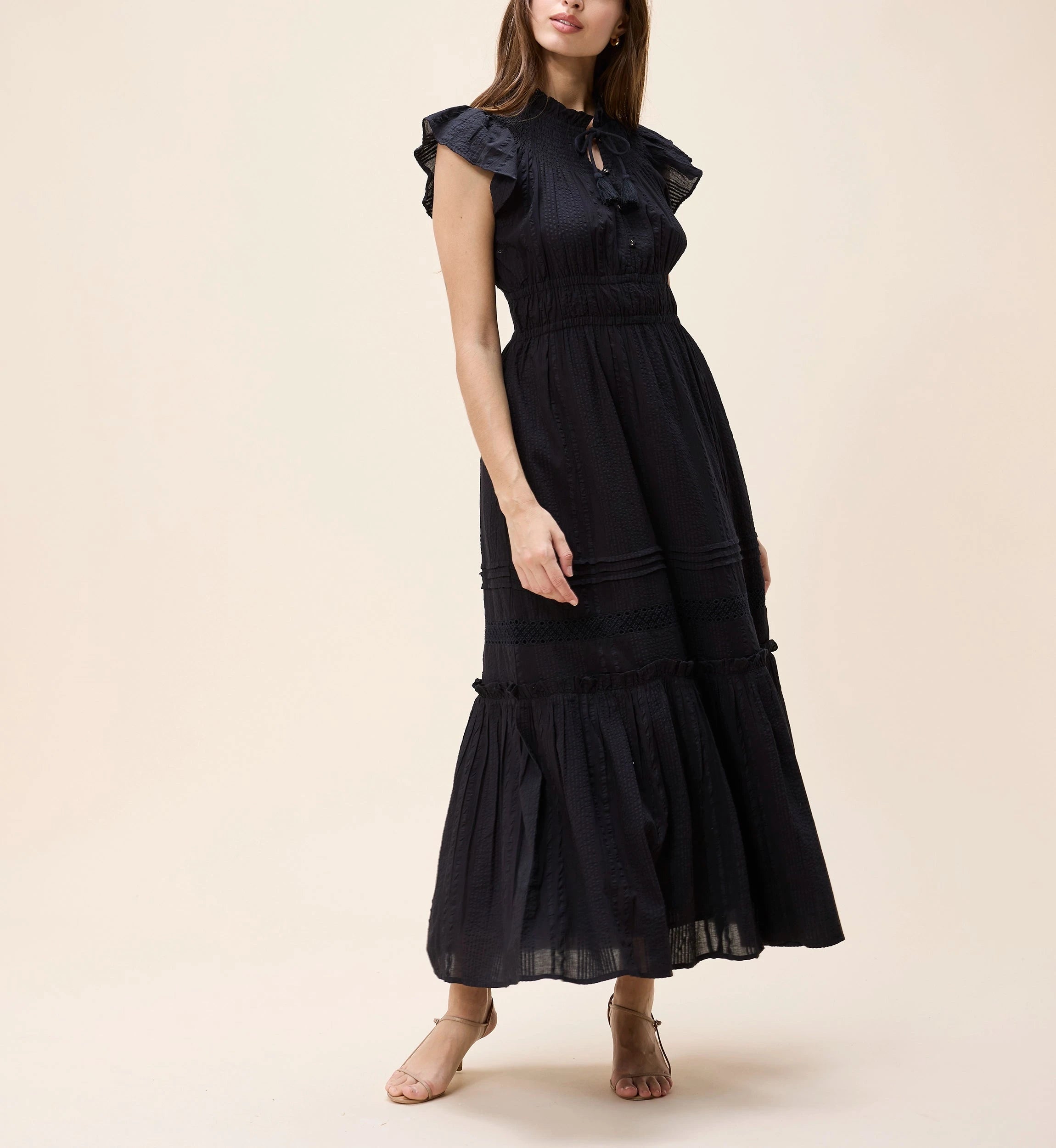 cleobella black dress Ivana Mini Dress