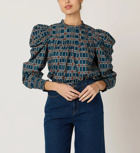 Irina Blouse | Santo Stripe – Cleobella