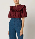 Janet Blouse | Dark Crimson Tops Cleobella 