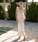 Janis Hand Crochet Midi Dress | Ivory Dresses Cleobella 
