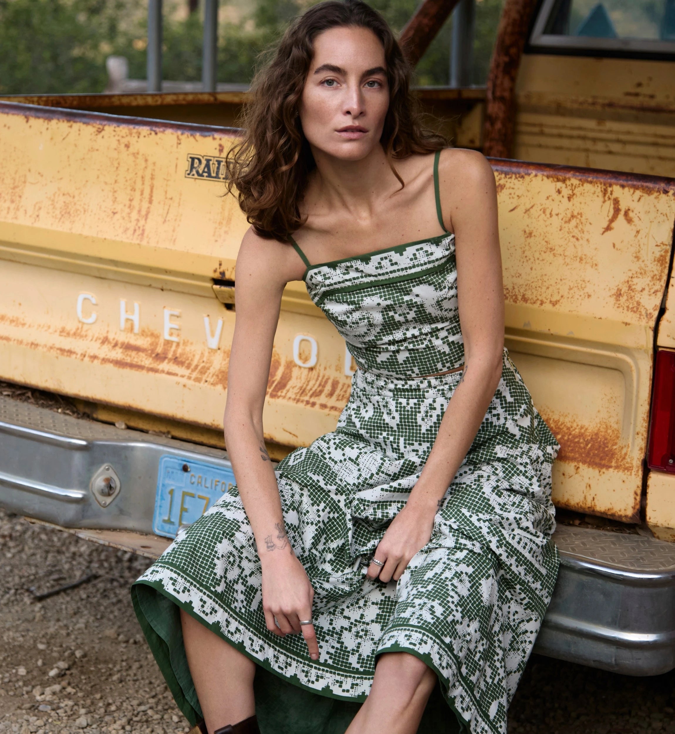 Jasmine Ankle Skirt | Verdant Flight – Cleobella Jasmine Ankle Skirt | Verdant Flight – Cleobella