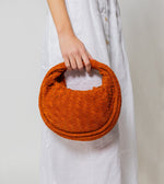 Jem Suede Small Hobo Handbag | Dark Orange Totes Cleobella 