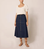 Josie Midi Skirt | Dark Denim Bottoms Cleobella 