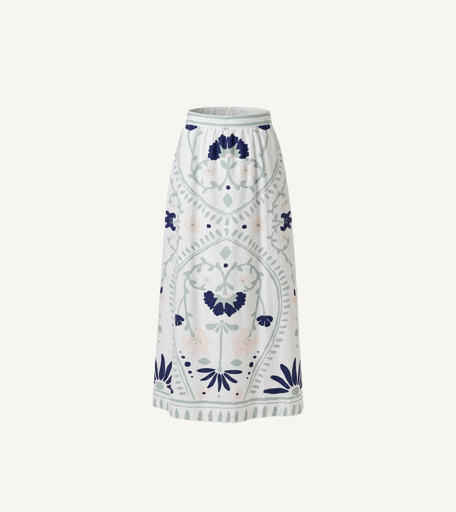 Juliet Ankle Skirt | Liliana Blue Surf Bottoms Cleobella 