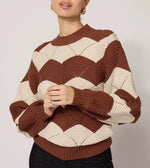 Kori Sweater | Terracotta /Ivory Tops Cleobella 