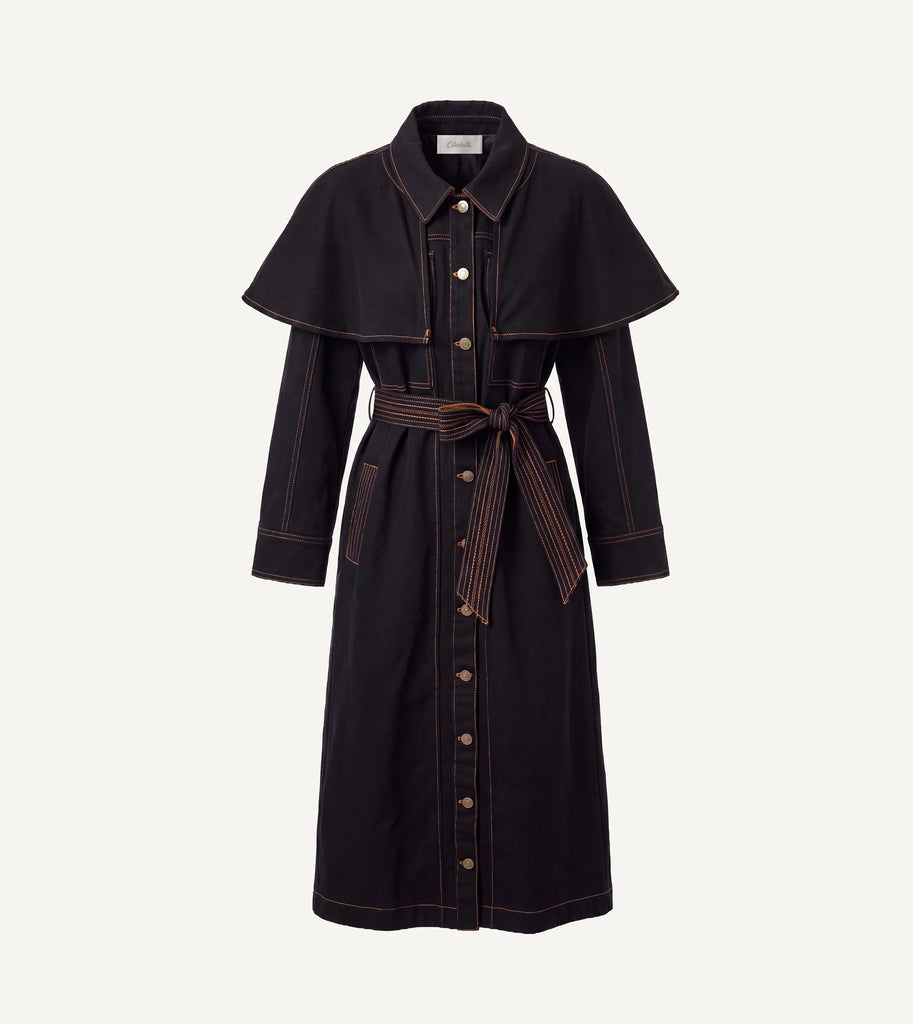 Le Carre Trench Coat | Black Jackets Cleobella 