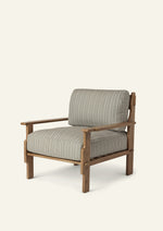 Leela Lounge Chair in Aloe Stripes Lounge Hati Home 
