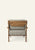 Leela Lounge Chair in Aloe Stripes Lounge Hati Home 