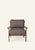 Leela Lounge Chair in Cocoa Floral Lounge Hati Home 