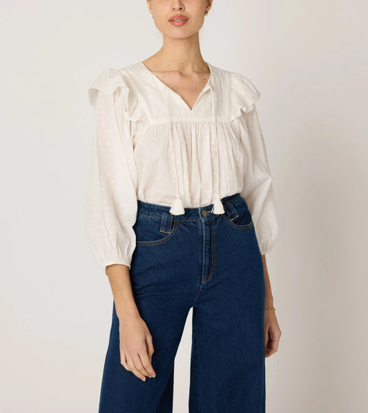 Lina Blouse | Ivory Tops Cleobella 